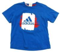 Modré tričko s potiskem zn. Adidas 