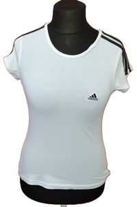 Dámské bílé tričko s pruhy zn. Adidas 