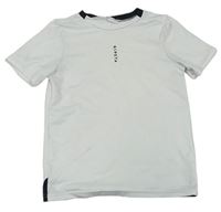 Bílo-černé funkční sportovní tričko zn. Decathlon