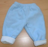 Modré fleecové zateplené kalhoty
