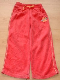 Červené sametové kalhoty s nápisem zn. Girl2girl