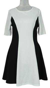 Dámské bílo-černé šaty zn. Peacocks