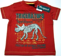 Outlet - Cihlové tričko s dinosaurem zn. Respect