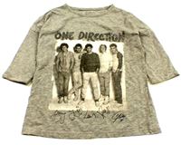 Šedé triko s obrázke One Direction
