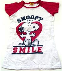 Bílo-růžové tričko se Snoopym zn. Y.d. 