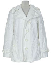 Dámský bílý plátěný jarní kabát zn. Dorothy Perkins 