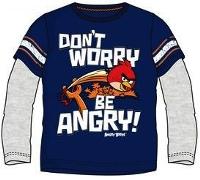 Nové - Tmavomodro-šedé triko s Angry Birds