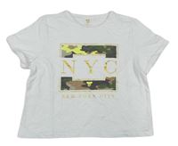 Bílé crop tričko s nápisem zn. F&F