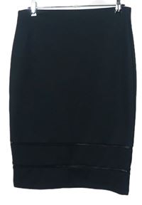 Dámská černá vzorovaná pouzdrová sukně s pruhy zn. River Island 