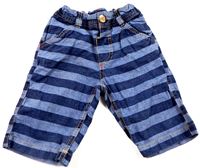 Modré pruhované 3/4 kalhoty zn. Miniclub