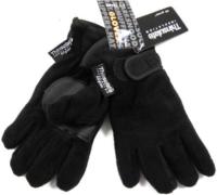 Nové - Černé fleecové thermo rukavice 