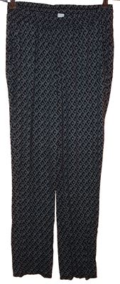 Dámské černo-bíé vzorované volné kalhoty zn. H&M