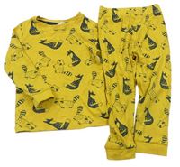 Hořčicové pyžamo se zvířátky zn. M&S