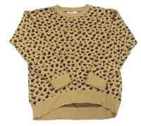 Světlehnědý svetr s leopardím vzorem zn. Zara