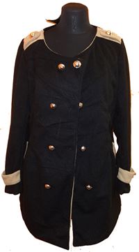 Dámský hnědo-černý flaušový kabát - nové 