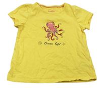 Žluté tričko s chobotnicí zn. Lupilu