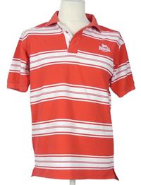Pánské červeno-bílé pruhované polo tričko zn. Lonsdale 
