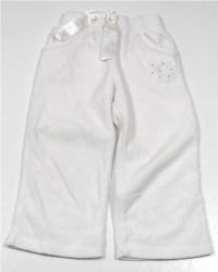 Bílé sametové kalhoty s kytičkou zn.Early Days 