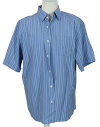 Pánská modrá proužkovaná košile zn. M&S