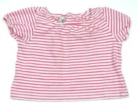 Bílo- růžové pruhované tričko zn.ea