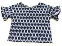 Modro-bílo-tmavomodré vzorované tričko se srdíčky zn. M&Co