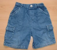 Modré riflové 3/4  kalhoty s kapsami zn. Mini Mode