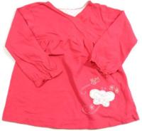 Růžové triko s motýlkem zn.Mothercare