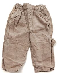 Béžové manžestrové kalhoty zn. M&Co