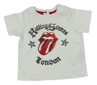 Bílé tričko - The Rolling Stones zn. H&M 