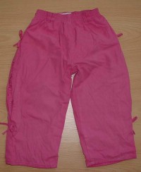 Růžové šusťákové kalhoty s podšívkou zn. Early Days