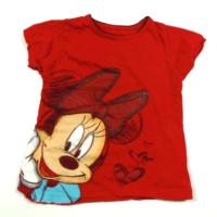Červené tričko s Minnie zn. Disney 