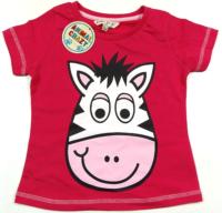 Outlet - Růžové tričko se zebrou