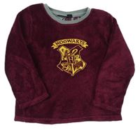 Vínové chlupaté pyžamové triko Harry Potter zn. Rebel