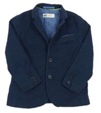 Modré teplákové podšité sako zn. H&M