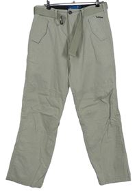 Pánské béžové šusťákové volné kalhoty s páskem zn. Next vel. 32R 
