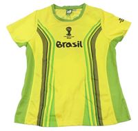 Žluto-zelené sportovní tričko s logem zn. Fifi world cup