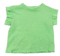 Zelené tričko s volánky zn. Primark
