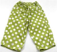 Zelené 3/4 riflové kalhoty s puntíky zn. Next