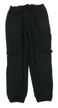 Černé pull on cargo cuff kalhoty zn. H&M