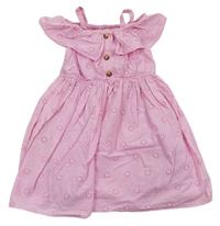 Růžové madeirové šaty zn. Pep&Co
