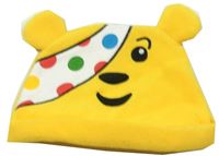 Žlutá fleecová čepice s medvídkem Pudsey zn. George
