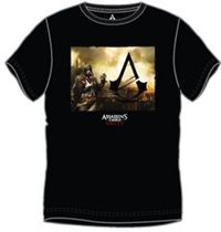 Nové - Pánské černé tričko s potiskem Assassin's Creed Unity vel. XL