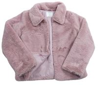 Růžová chlupatá zateplená bunda zn. Primark