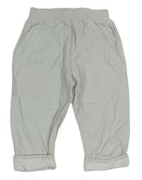 Světlešedé manšestrové kalhoty s úpletovým pasem zn. F&F