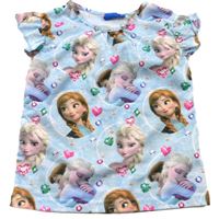 Světlemodro-barevné tričko s Frozen zn. Disney