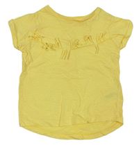 Žluté melírované tričko s třásněmi zn. NUTMEG