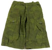 Zelené army 3/4 plátěné kalhoty s kapsami zn. George