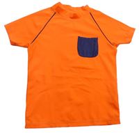 Neonově oranžové UV tričko s kapsou zn. Mini Boden