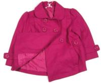 Růžový vlněný zimní kabátek zn.Girl2girl