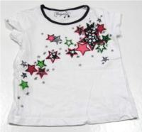 Bílé tričko s hvězdičkami zn. Ladybird